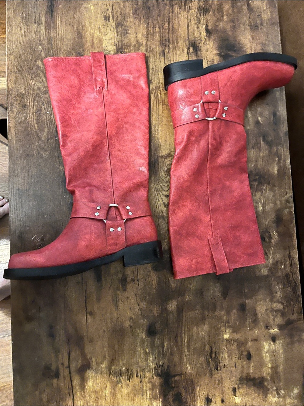 Red Harness Riding Boots Size 8.5 - Picture 9 of 10